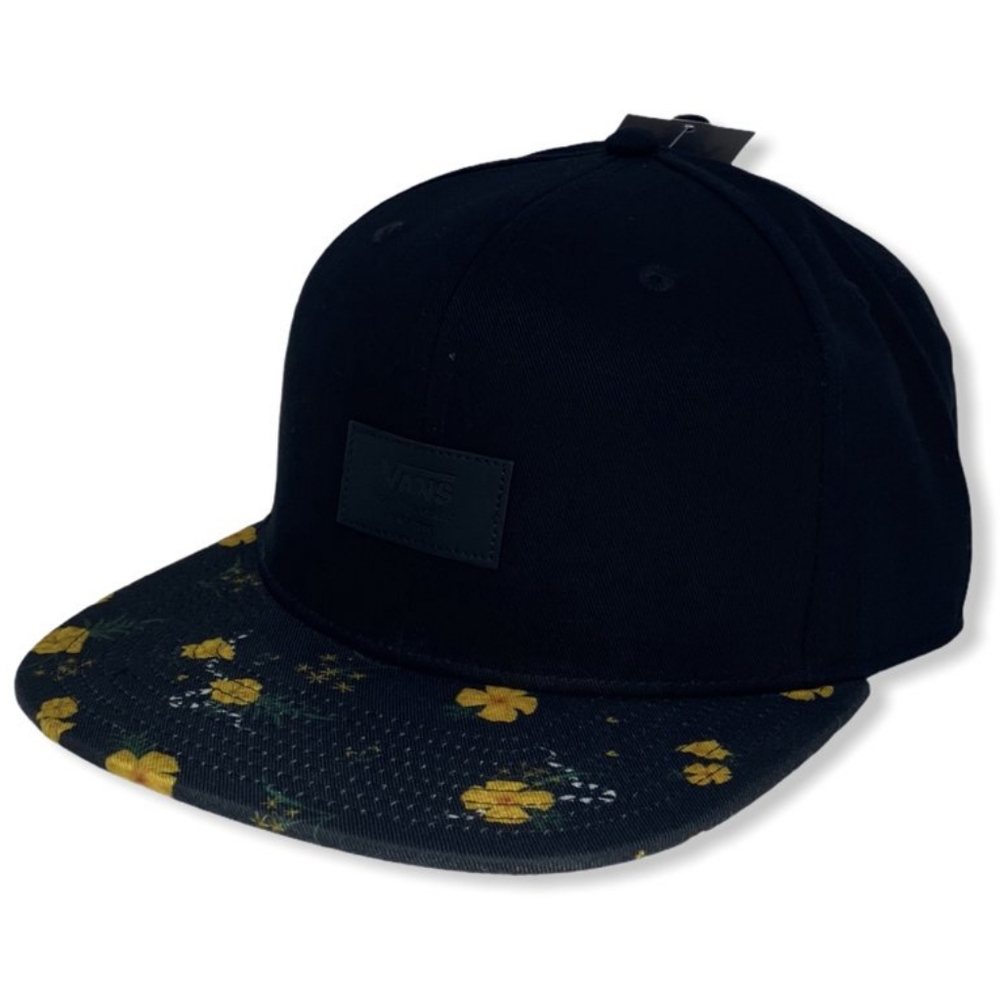 New Vans Allover It Floral Hat Black Snap Back